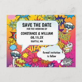 Postal De Anuncios El cómic Pop Art 💥 el graffiti 🎨 Boda Salven la 