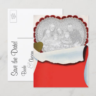 Postal De Anuncios El día de San Valentín Vintage Newlyweds Amor y ro