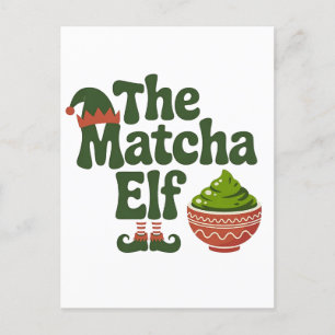 Postal De Anuncios El Elfo Matcha Divertido Amantes de las Bebidas de