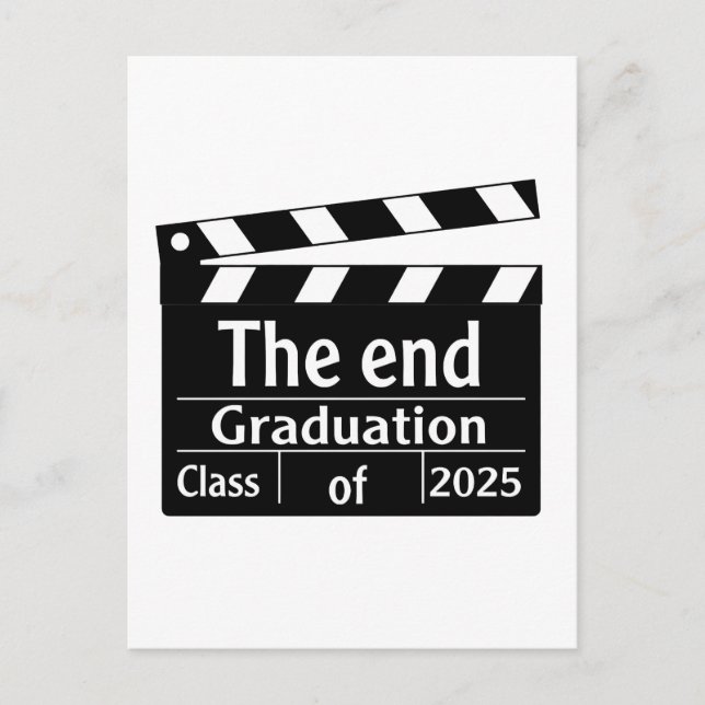 Postal De Anuncios El Fin Graduación 2025 Licenciado en Cine (Anverso)