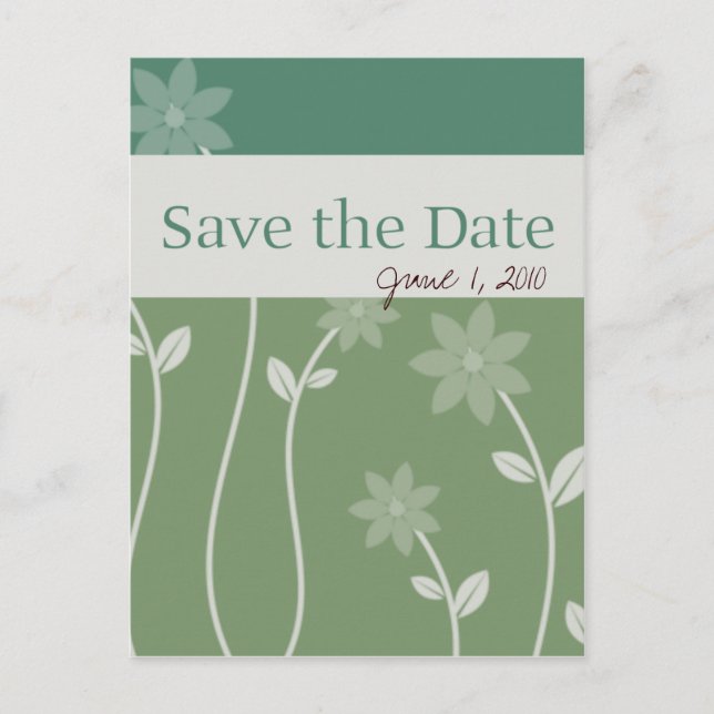 Postal De Anuncios El florecimiento del té verde salva la fecha (Anverso)