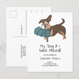 Postal De Anuncios El gracioso ilustracion de perro dachshund se muev