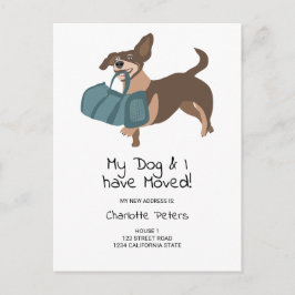 Postal De Anuncios El gracioso ilustracion de perro dachshund se muev