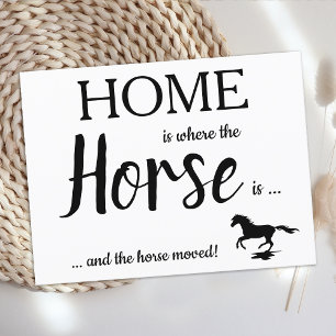 Postal De Anuncios El hogar está donde está el caballo Nueva direcció