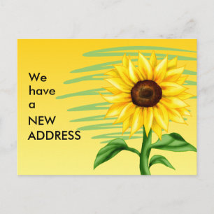 Postal De Anuncios El luminoso cambio de dirección del girasol amaril