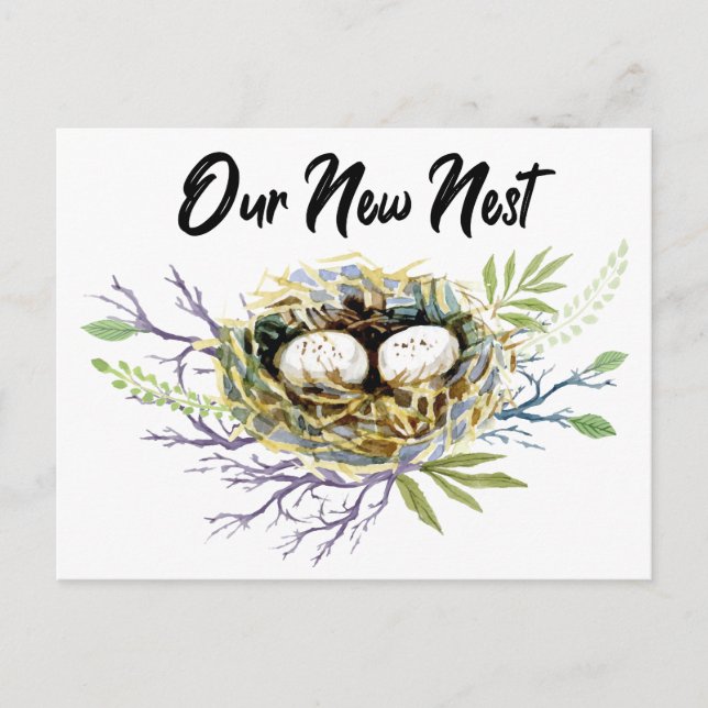 Postal De Anuncios El movimiento de las nuevas acuarelas del nido (Anverso)
