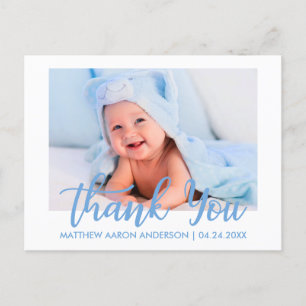 Postal De Anuncios El muchacho de recién nacido moderno le agradece