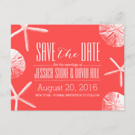 Postal De Anuncios El pez estrella rojo coral y el dólar de arena sal