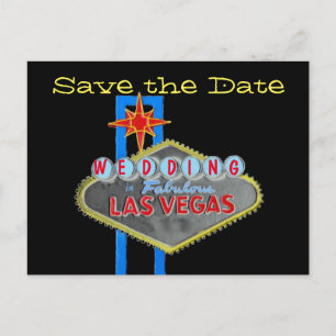 Postal De Anuncios El Rótulo de Las Vegas salva la fecha