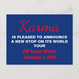 Postal De Anuncios El Senado Karma Vote 2018 recuerda la resistencia
