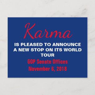 Postal De Anuncios El Senado Karma Vote 2018 recuerda la resistencia