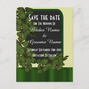 Postal De Anuncios El shamrock verde irlandés salva la fecha