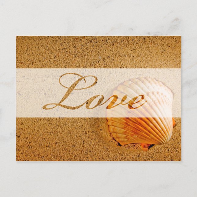 Postal De Anuncios El tema de la boda de Love Beach Save the Date (Anverso)