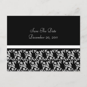 Postal De Anuncios Elegancia de encaje en negro y blanco