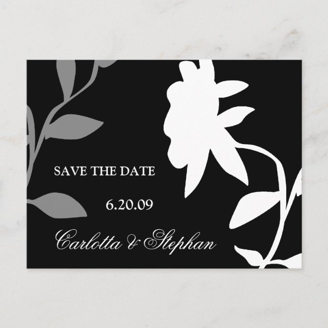 POSTAL DE ANUNCIOS ELEGANT BRIDAL SAVE THE DATE (Anverso)