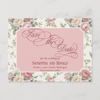 Postal De Anuncios Elegant Pastel Roses Shabby Chic Wedding