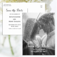 Elegant Photo Save the Date Postcard