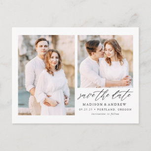 Postal De Anuncios Elegant Script 2 Foto Save the Date