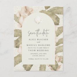 Postal De Anuncios Elegant Tropical Beach Wedding Save the Date