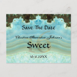 Postal De Anuncios Elegante Blue Sweet De Cristal 16 Salven La Fecha