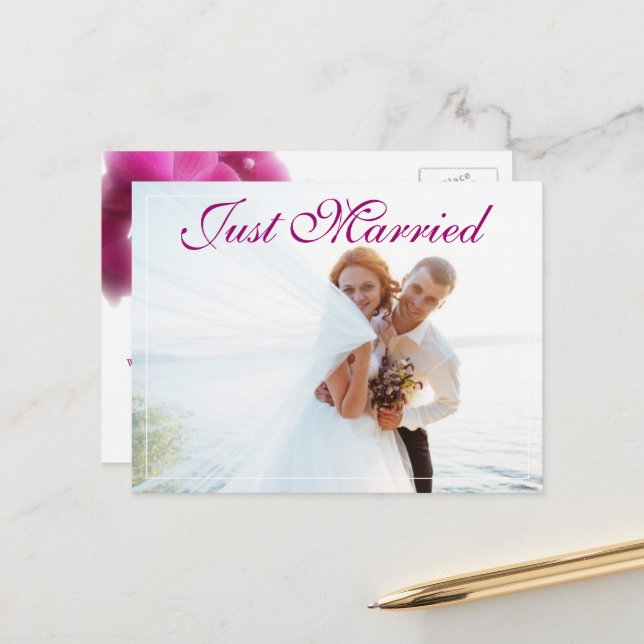 Postal De Anuncios Elegante Boda de Elopement (Anverso/Reverso In Situ)