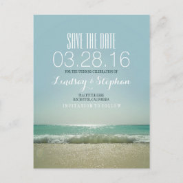 Postal De Anuncios Elegante boda en la playa Salven la fecha