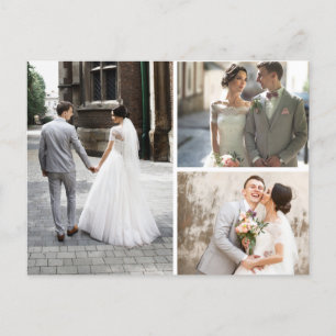 Postal De Anuncios Elegante Boda Floral Rubor Gracias Postcard