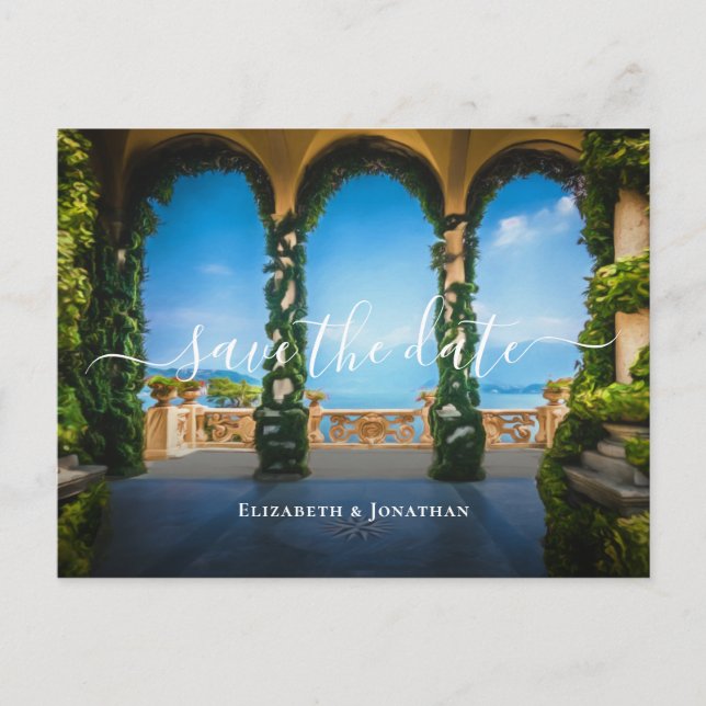 Postal De Anuncios Elegante Boda italiano Arches Italia Salva La Fech (Anverso)
