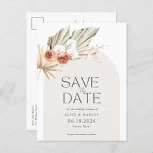 Postal De Anuncios Elegante Boho Floral Budget Wedding Save The Date