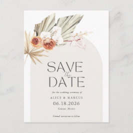 Postal De Anuncios Elegante Boho Floral Budget Wedding Save The Date