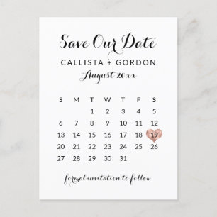 Postal De Anuncios Elegante calendario moderno de Rosa negro dorado d