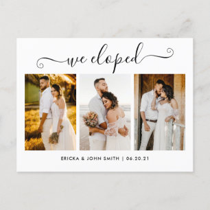 Postal De Anuncios Elegante caligrafía que elegimos foto Elopement An