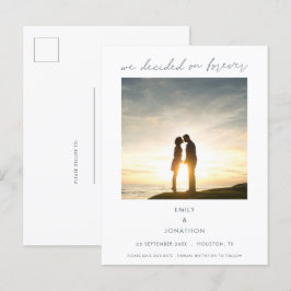 Postal De Anuncios Elegante con foto para siempre