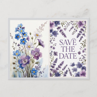 Postal De Anuncios Elegante Floral Guardar la Fecha