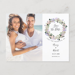 Postal De Anuncios Elegante Foto Floral de Acuarela para Salvar la Fe