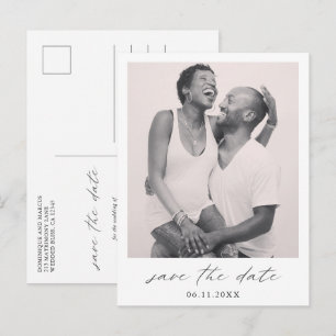 Postal De Anuncios Elegante fotografía de caligrafía para boda Save t
