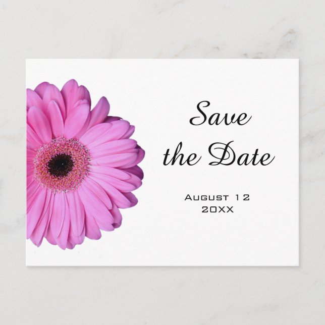 Postal De Anuncios Elegante Gerbera Daisy Romántico (Anverso)