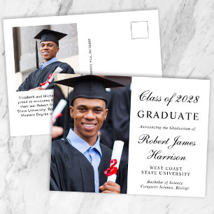 Postal De Anuncios Elegante graduación universitaria de fotografía