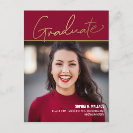 Postal De Anuncios Elegante graduado de la Universidad de Fotografía 