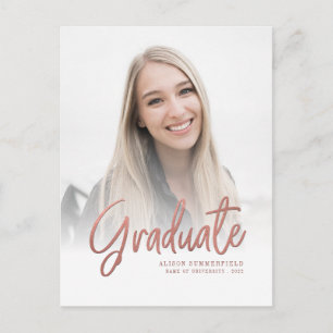 Postal De Anuncios Elegante guion Foto Graduación 2025
