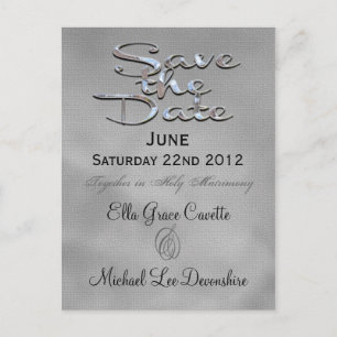 Postal De Anuncios Elegante invierno Guardar el recordatorio del Boda