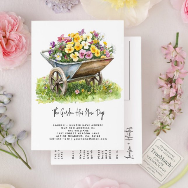 Postal De Anuncios Elegante jardín floral de acuarela móvil (Subido por el creador)
