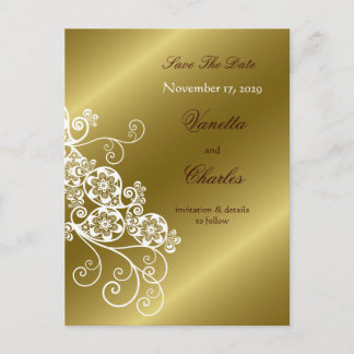 Postal De Anuncios Elegante Paisley Floral Vintage Chic Avisa La Fech