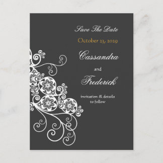 Postal De Anuncios Elegante Paisley Floral Vintage Chic Guardar la Fe