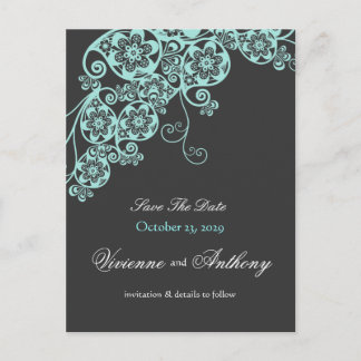 Postal De Anuncios Elegante Paisley Floral Vintage Chic Guardar la Fe
