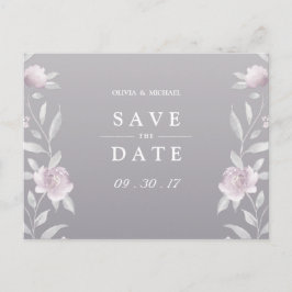 Postal De Anuncios Elegante salvar la fecha de la boda floral Chinois