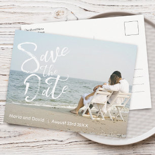 Postal De Anuncios Elegante Script Wedding Save the Date