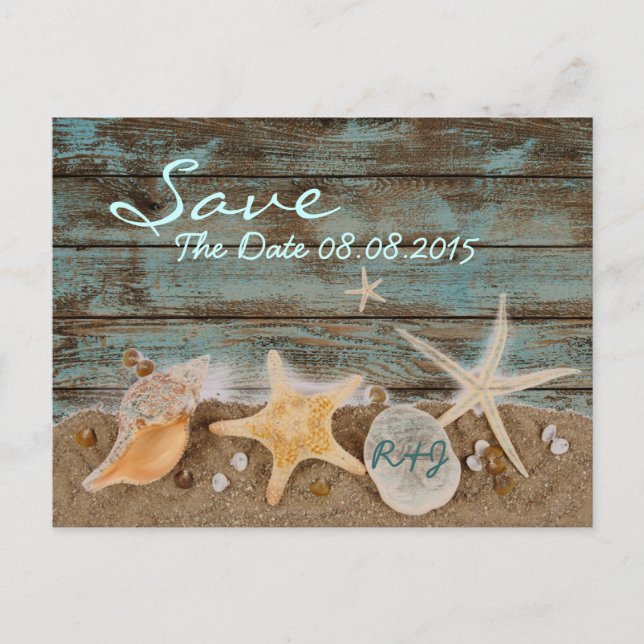 Postal De Anuncios elegantes conchas de mar en el océano salvar la fe (Anverso)