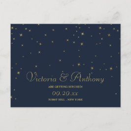 Postal De Anuncios Elegantes Estrellas De La Marina Y Oro Que Caen Sa