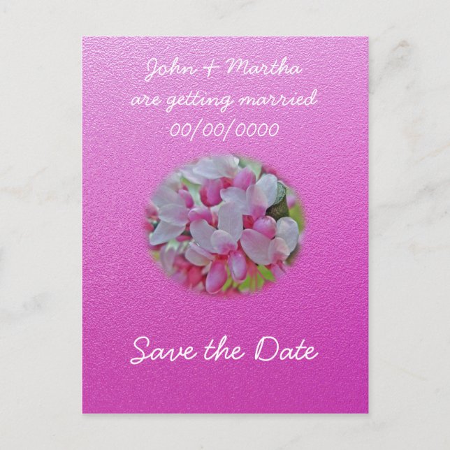 Postal De Anuncios Elementos de flores de árbol de Redbud (Anverso)